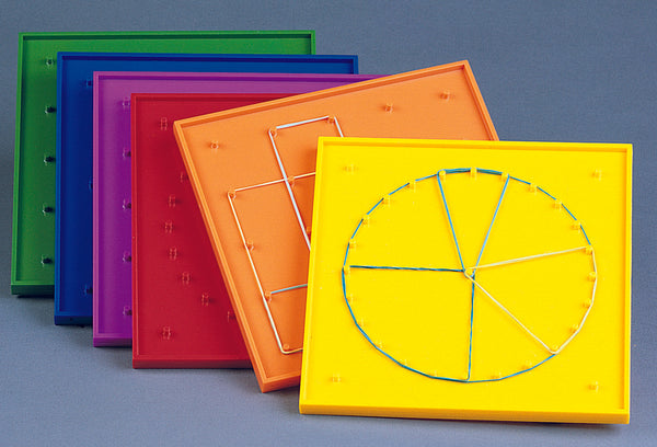 7" Rainbow Geoboards Double Sided - Set of 6