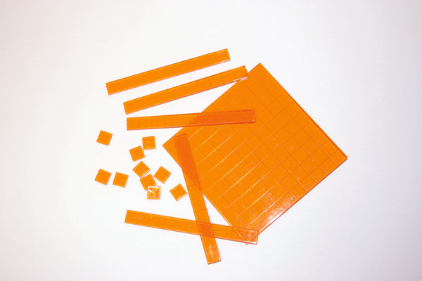 Transparent Base Ten - Orange - Pack of 31