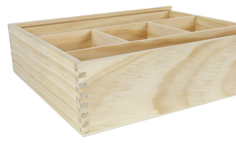 Deep Wooden Box with Transparent Lid