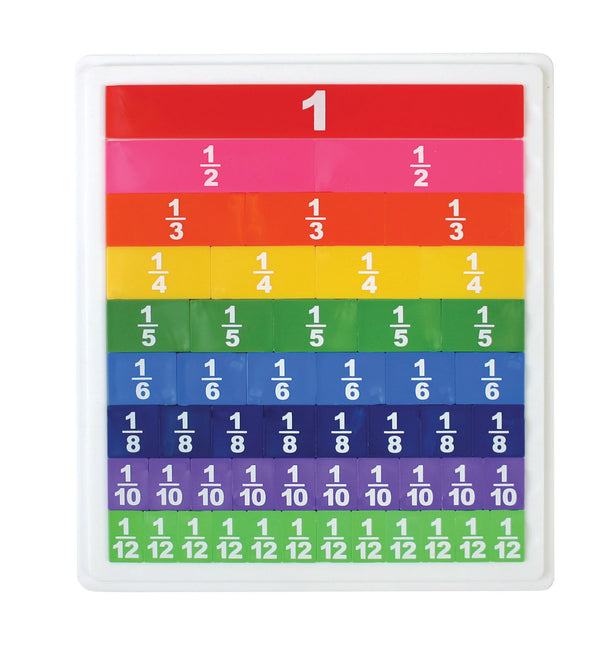 Opaque Fraction Tiles with Tray - Set of 51