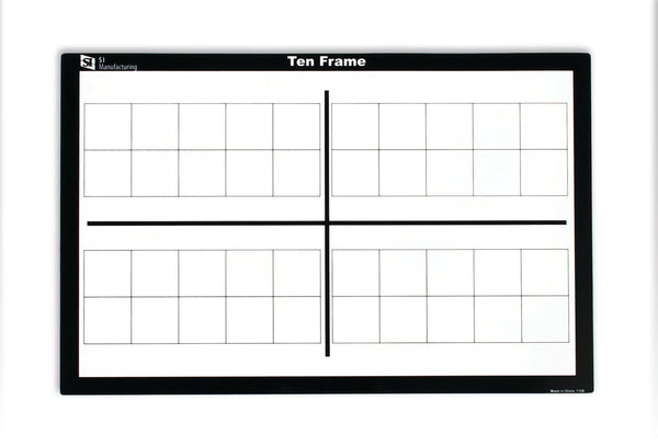 Write n Wipe Ten Frame Boards - Pack of 10