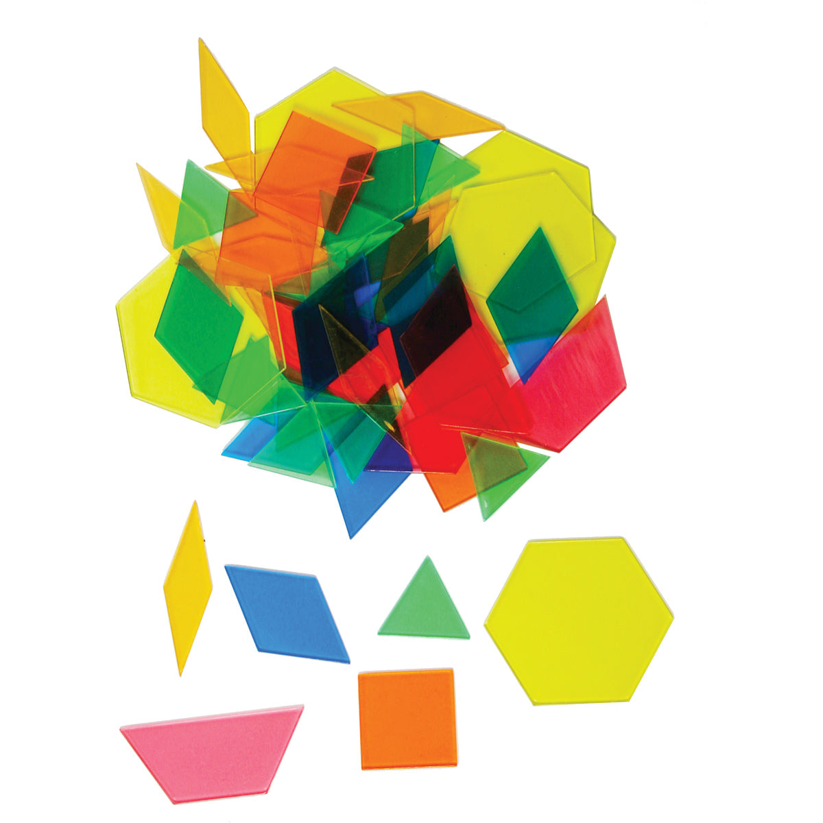 Transparent Pattern Blocks - Set of 49