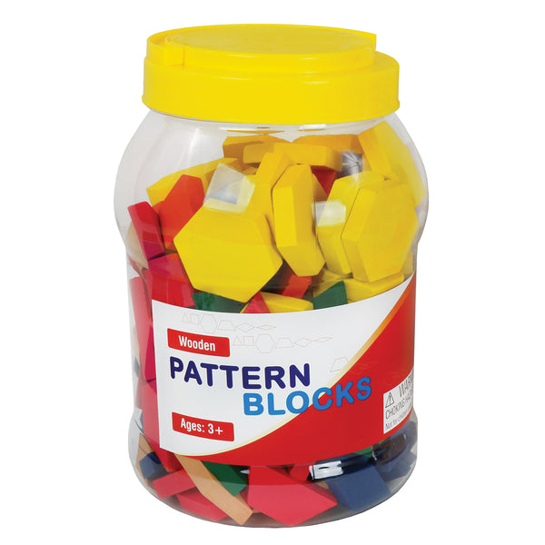 Wooden Pattern Blocks in Container - Set of 250