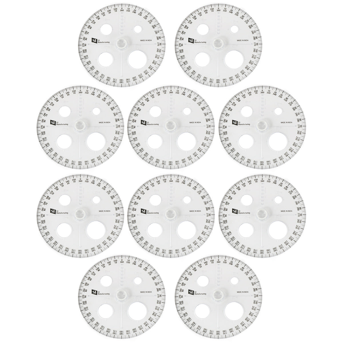 SI Circular Protractor - Set of 10