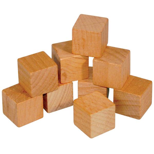 1" Wooden Cubes Plain - Set of 100