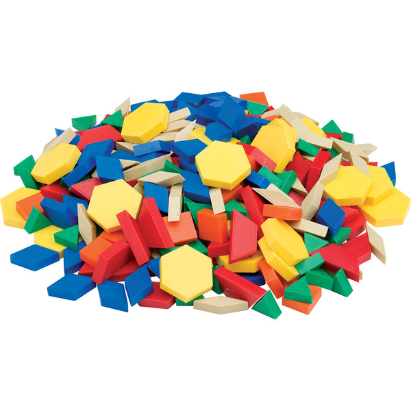 Deluxe 1 cm Plastic Pattern Blocks - Set of 250