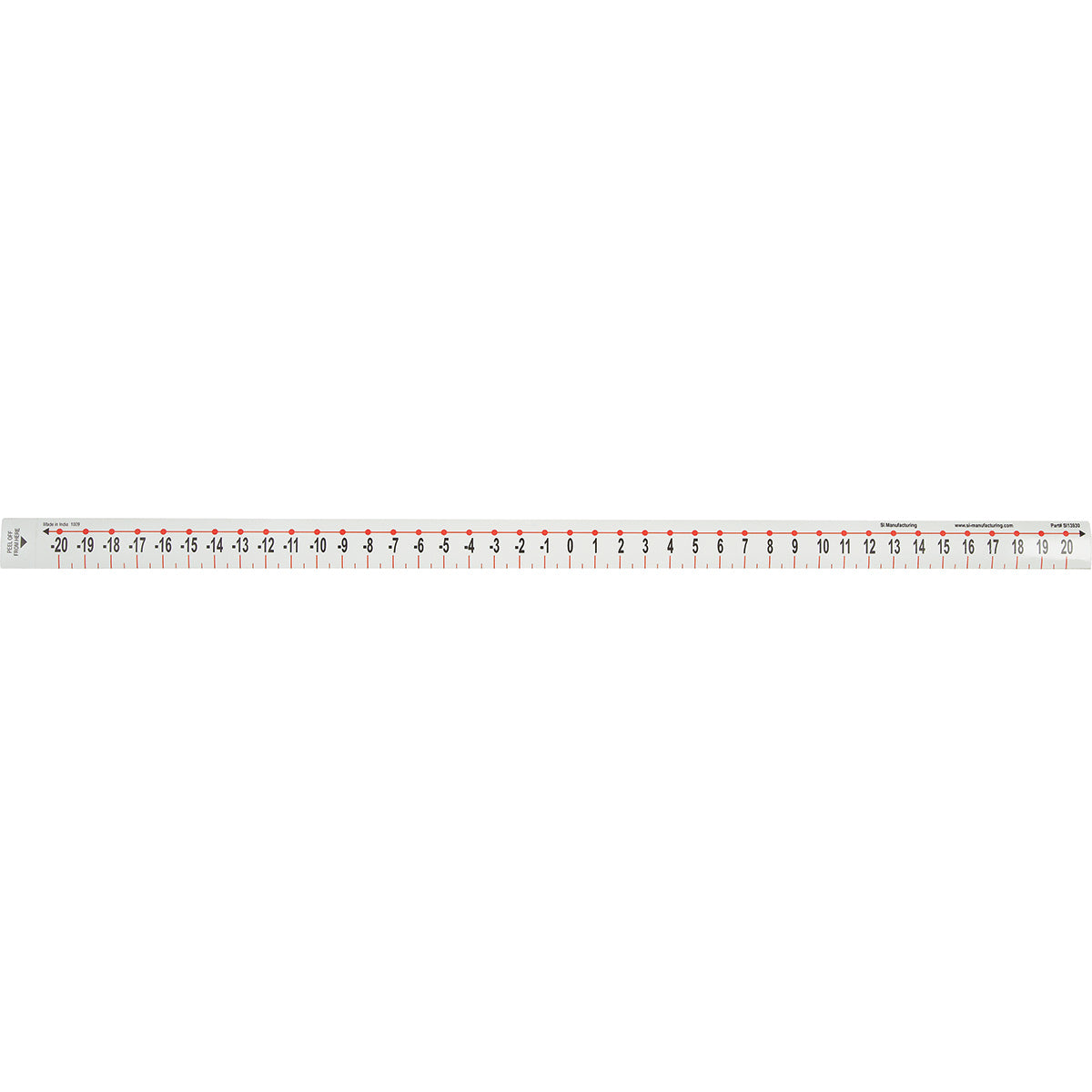 Number R Line Ruler Desk Number Line (-20 to +20) - Set of 35