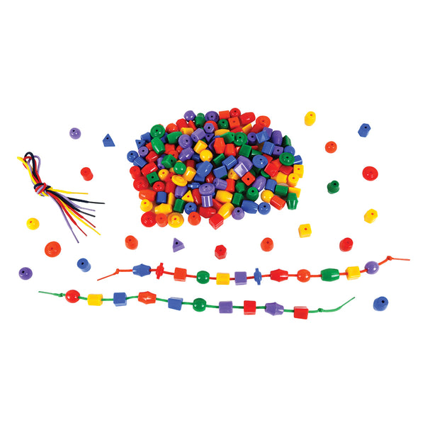 Lacing Beads with Laces Bucket