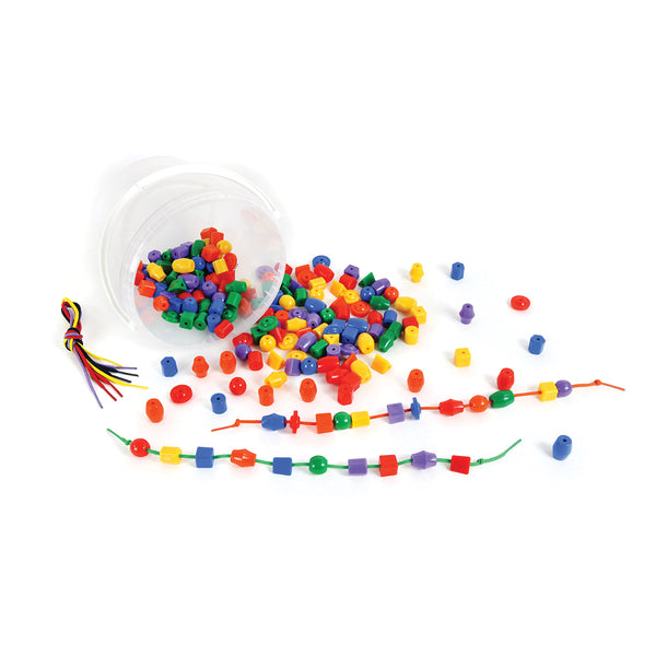 Lacing Beads with Laces Bucket