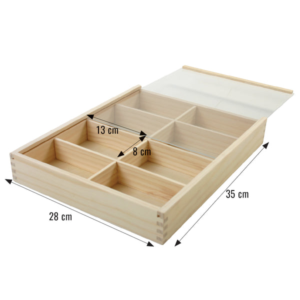 Wooden Tray with Transparent Lid