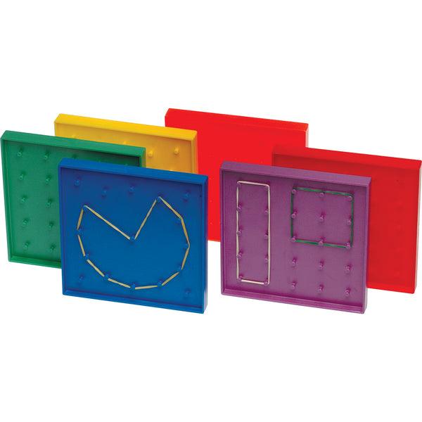 5" Rainbow Geoboard - Set of 6