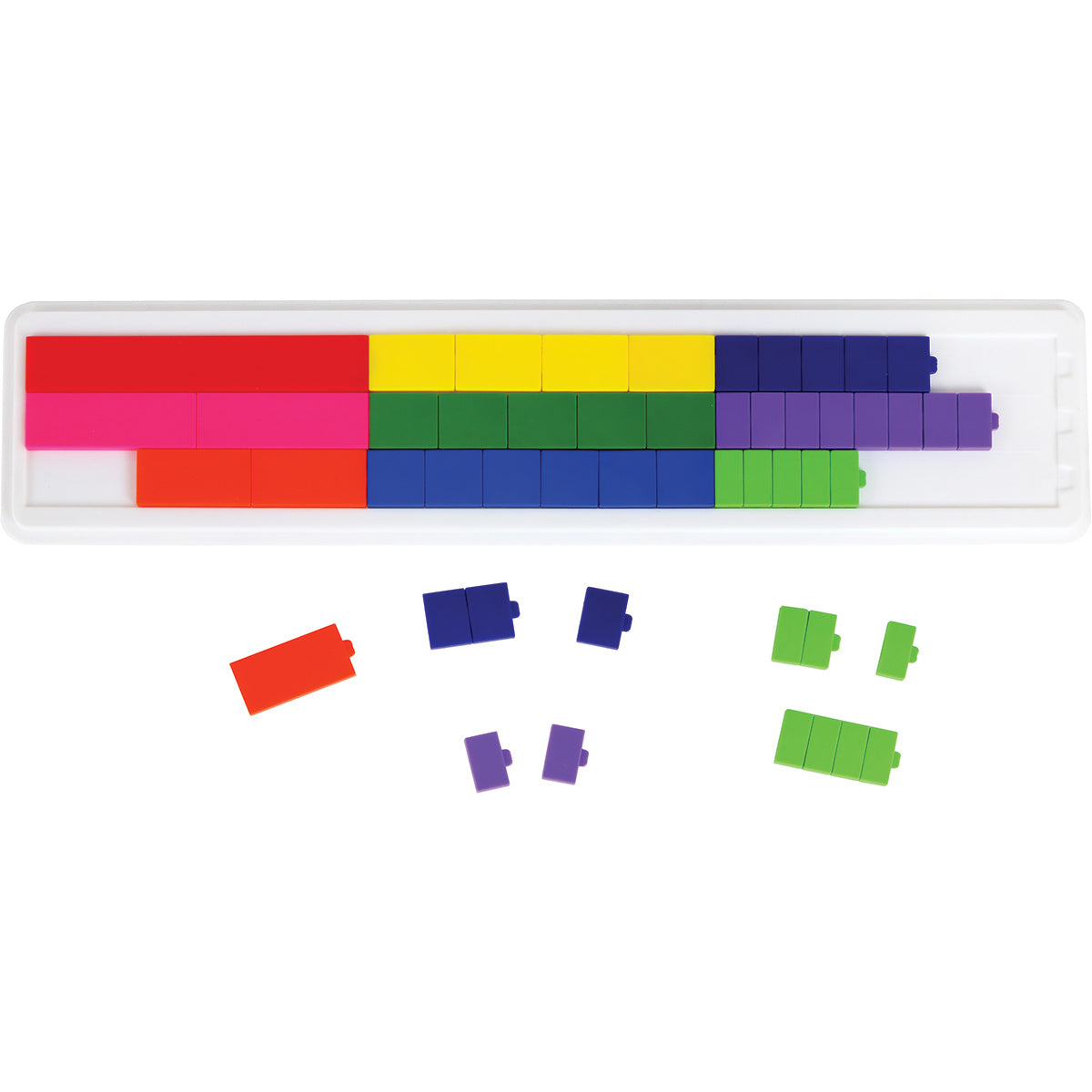 Connecting Mini Fraction Tiles Blank with Tray