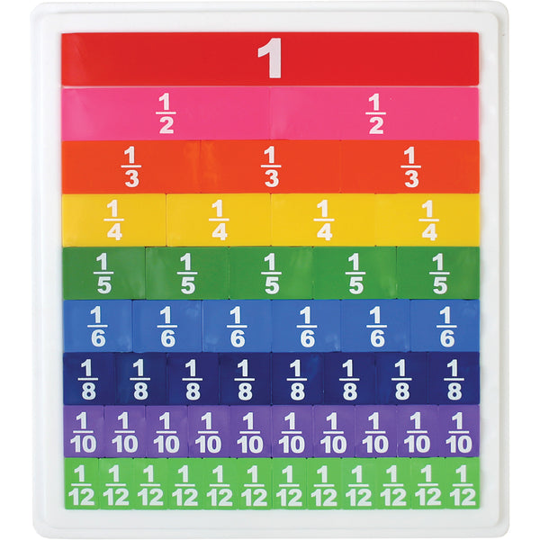 Opaque Fraction Tiles with Tray - Set of 51