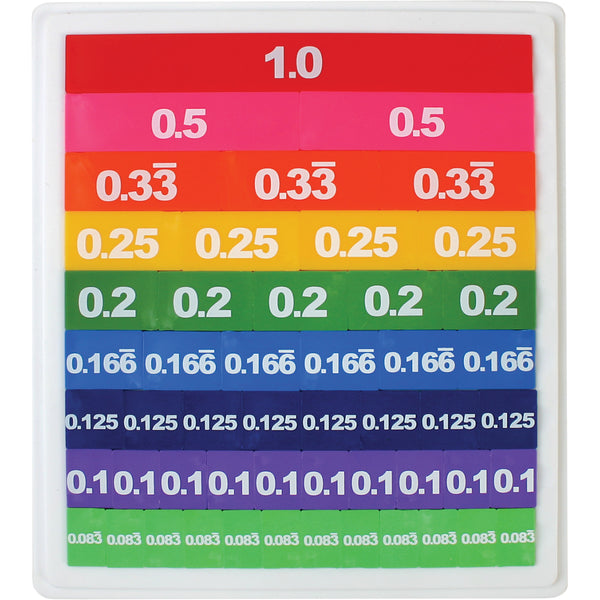 Opaque Decimal Tiles with Tray - Set of 51