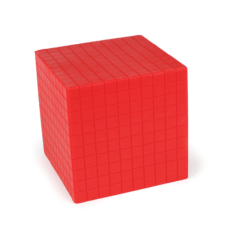 Red Base Ten Decimeter Cube