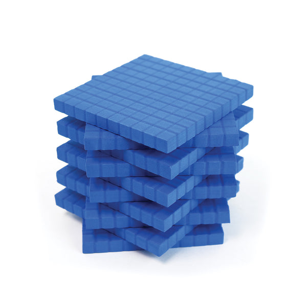 Foam Base Ten Blocks - Flats - Pack of 10