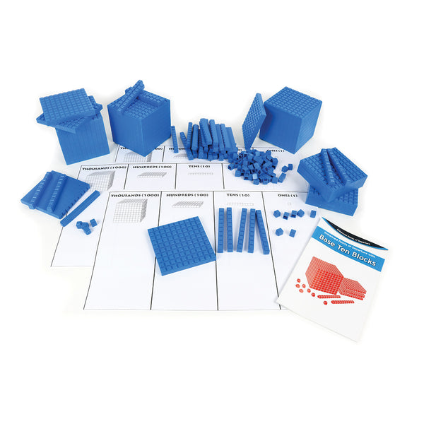 Interlocking Base Ten Group Set - Blue