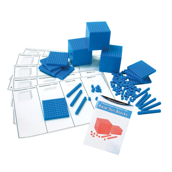 Interlocking Base Ten Class Set - Blue