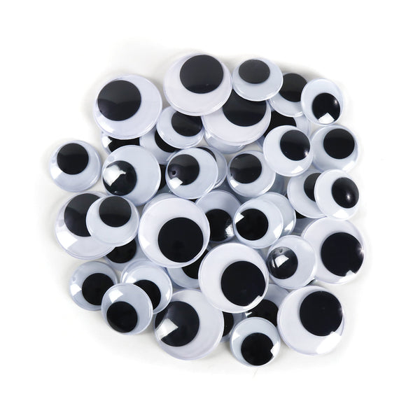 Paste-On Jumbo Wiggle Eye Assortment, Pack of 100