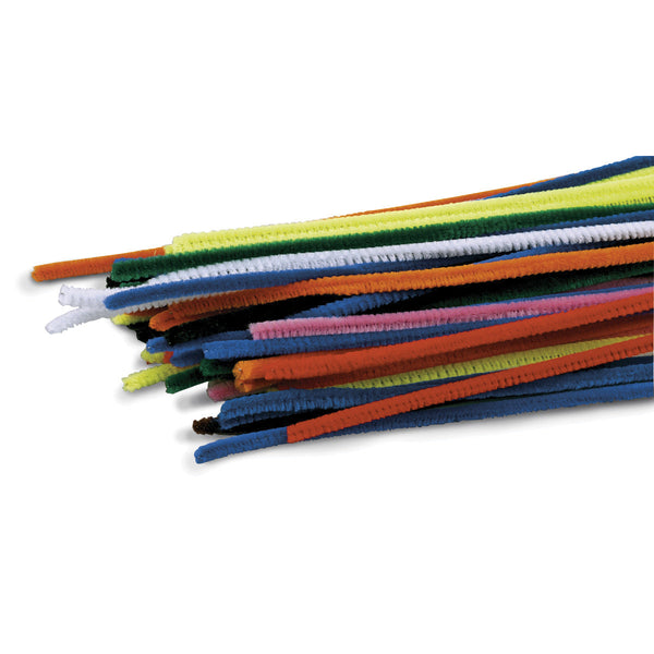 6mm Chenille Stems, Assorted Colors, 30 cm (12") - Pack of 1000