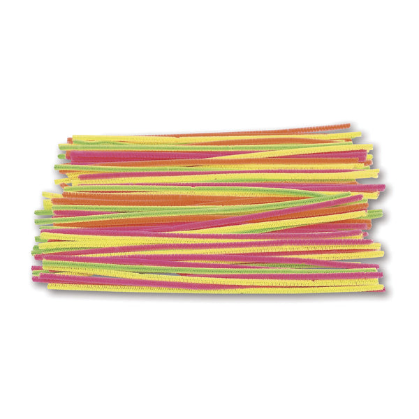 Jumbo Hot Colours Chenille Stems, Package of 100, 12" Long