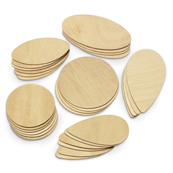 Giant Wood Shapes - Set of 30