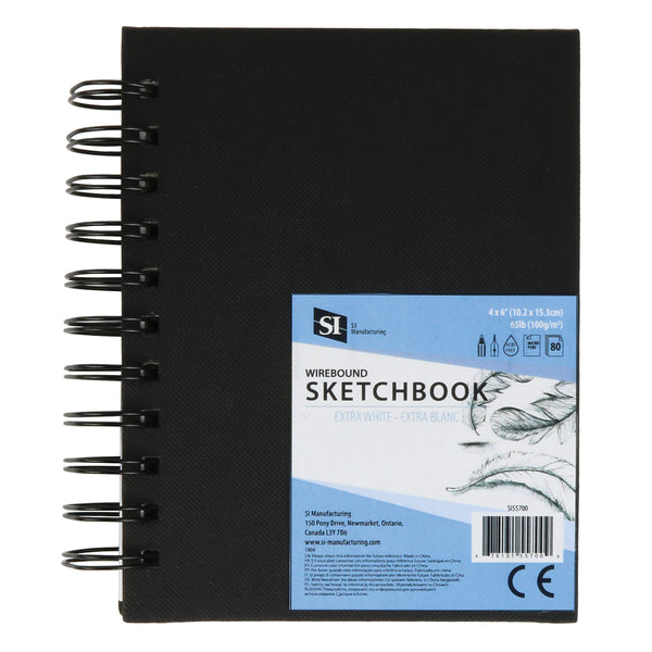 Hardcover Wirebound Sketchbook - 4" x 6"