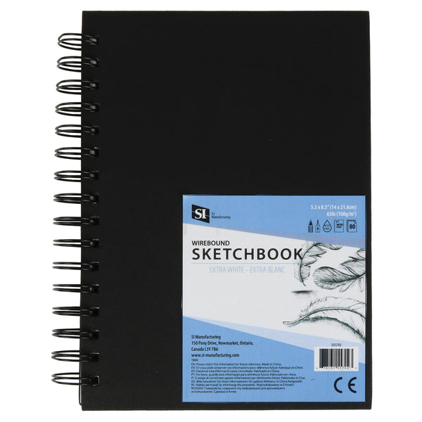 Hardcover Wirebound Sketchbook - 5.5" x 8.5"