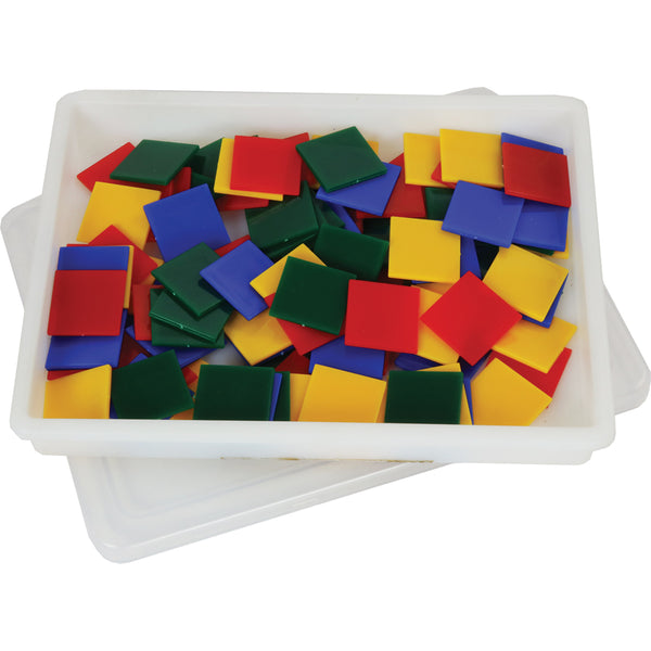 Simple Solution Color Tiles in Container - Set of 100