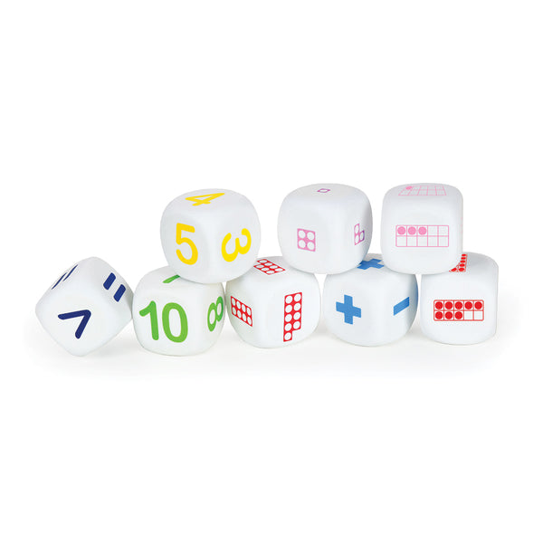 Math Dice - Set of 8