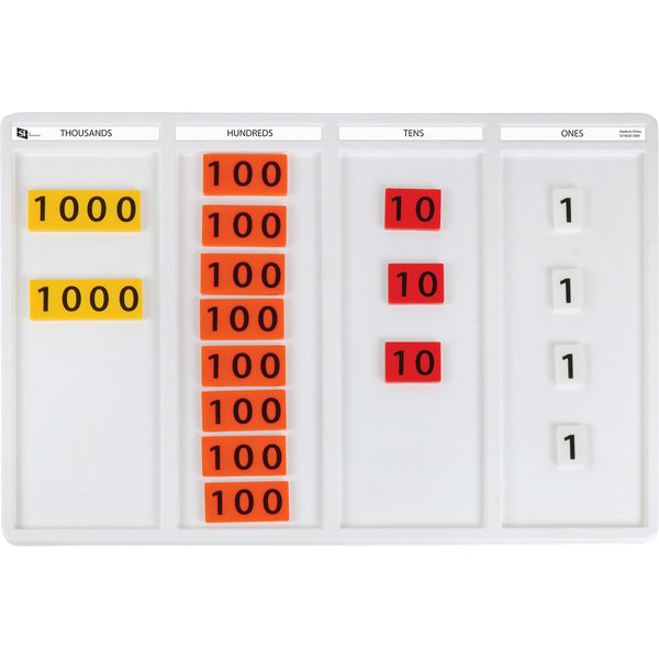 Place Value Action Tiles with Tray - Set of 3