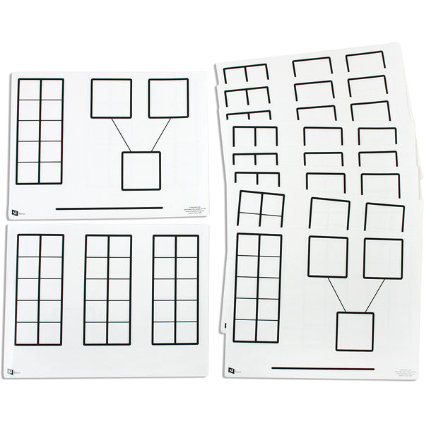 Ten Frame Number Bond Dry Erase Boards - Pack of 10