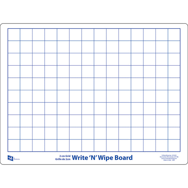 Write N Wipe Board 2cm Grid - Pack of 10