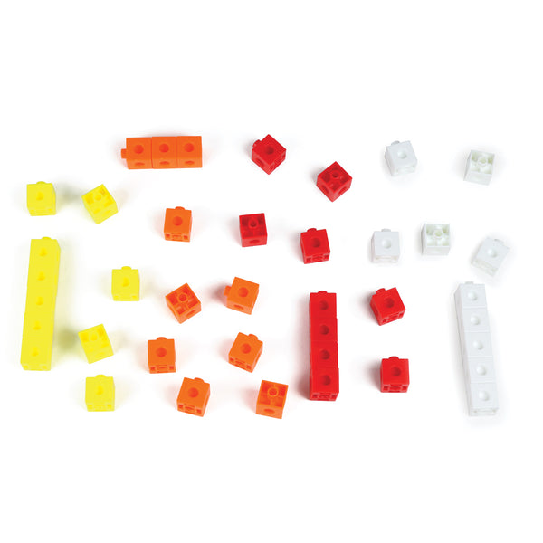 Place Value Hex a link Cubes - Set of 40