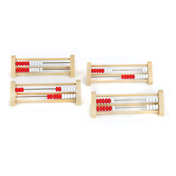 Compact Wooden 2 Bar Rekenrek - Pack of 4