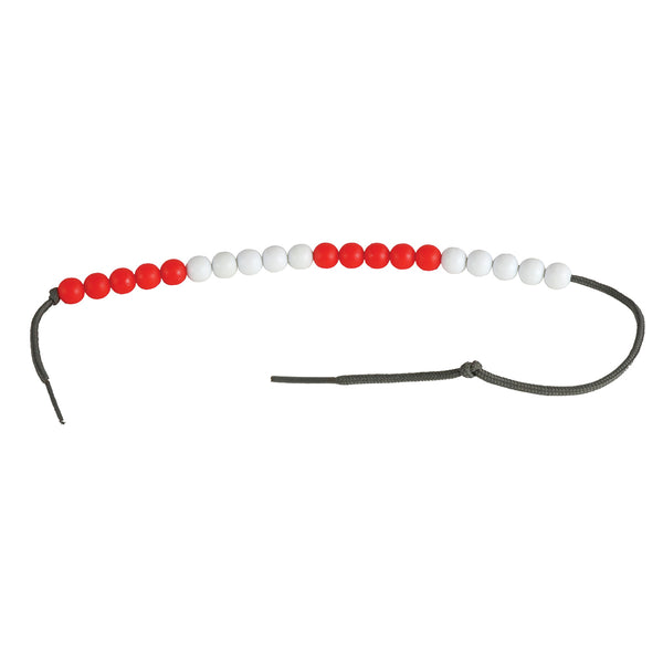 Rekenrek NFM Red White Beads with String Set - Set of 21