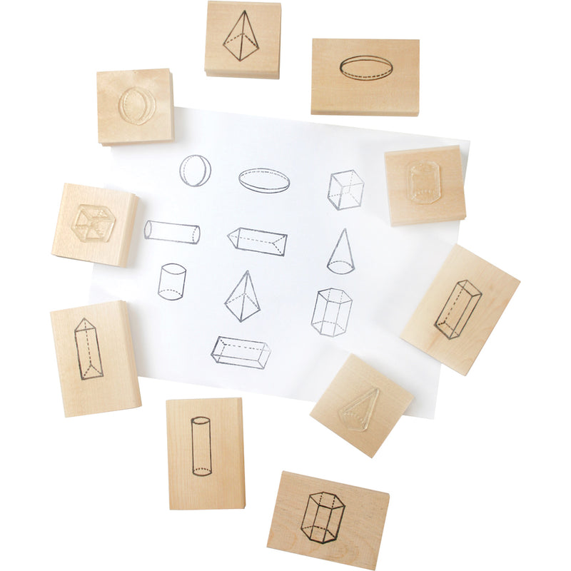 3D Geoshapes Stamps - Set of 10