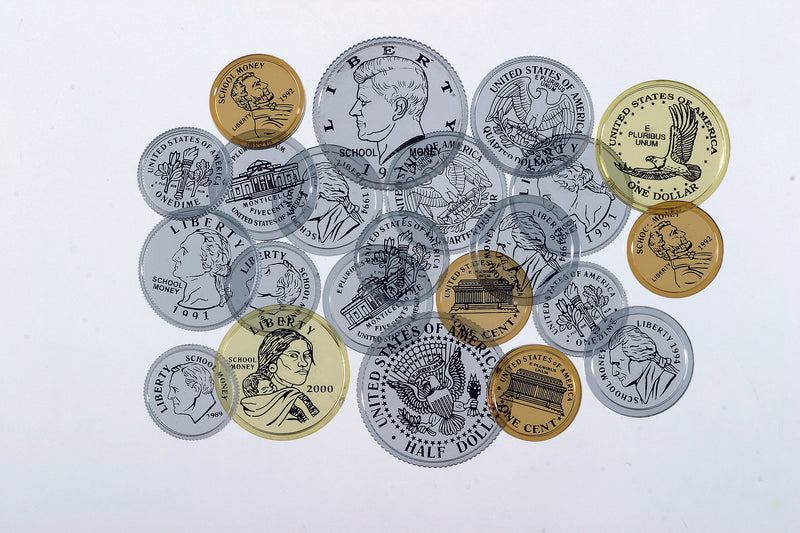 Transparent US Coins - Set of 45