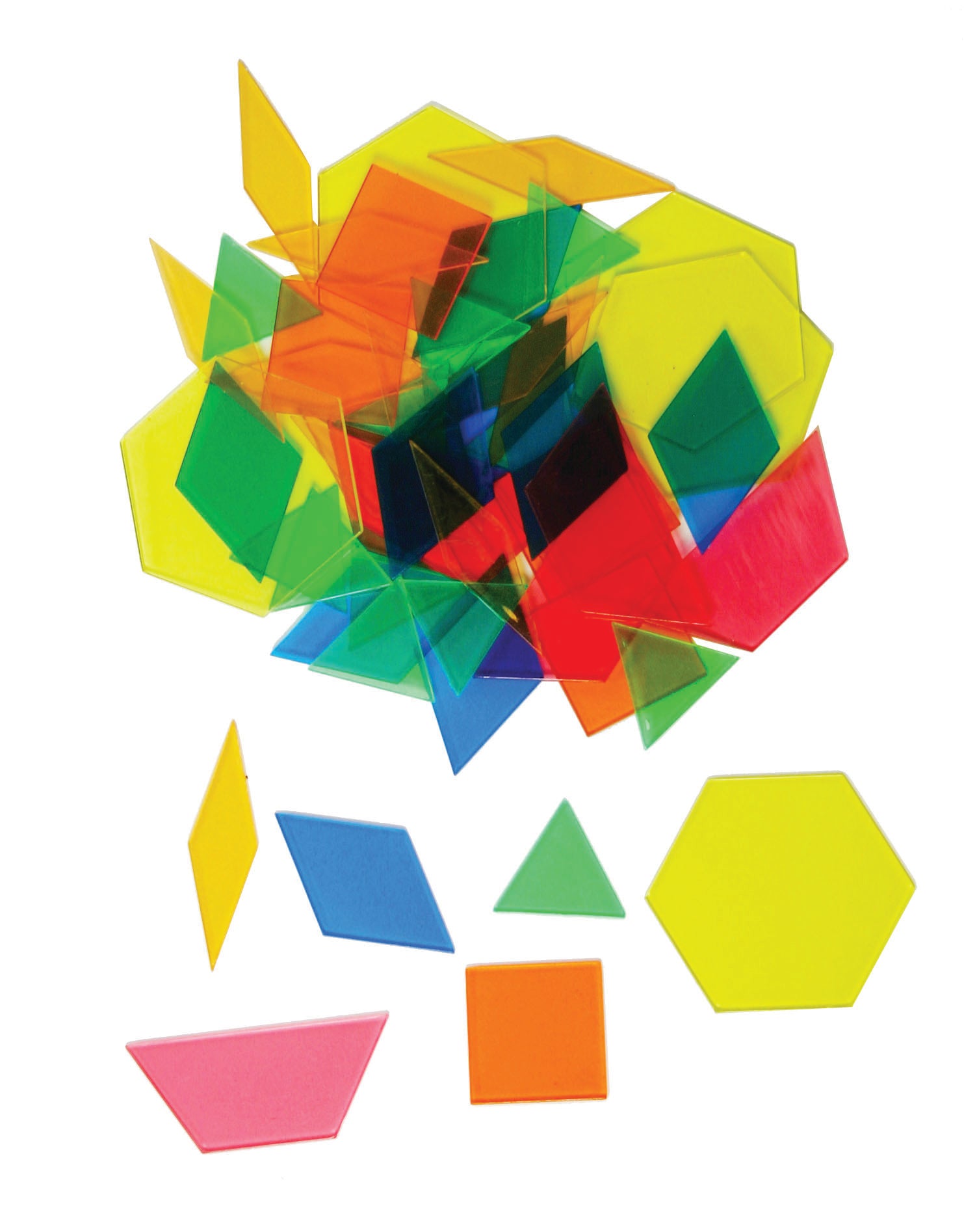 Transparent Pattern Blocks - Set of 49