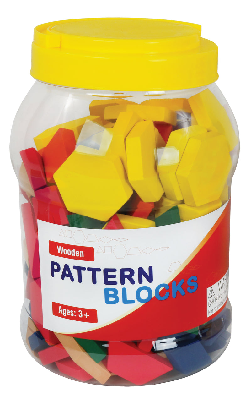 Wooden Pattern Blocks in Container - Set of 250
