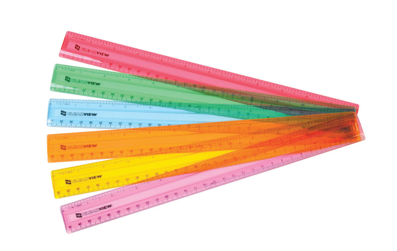 12" Clearview Ruler - Set of 12
