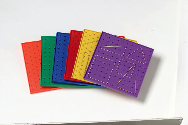 9" Rainbow Geoboards Double Sided - Set of 6