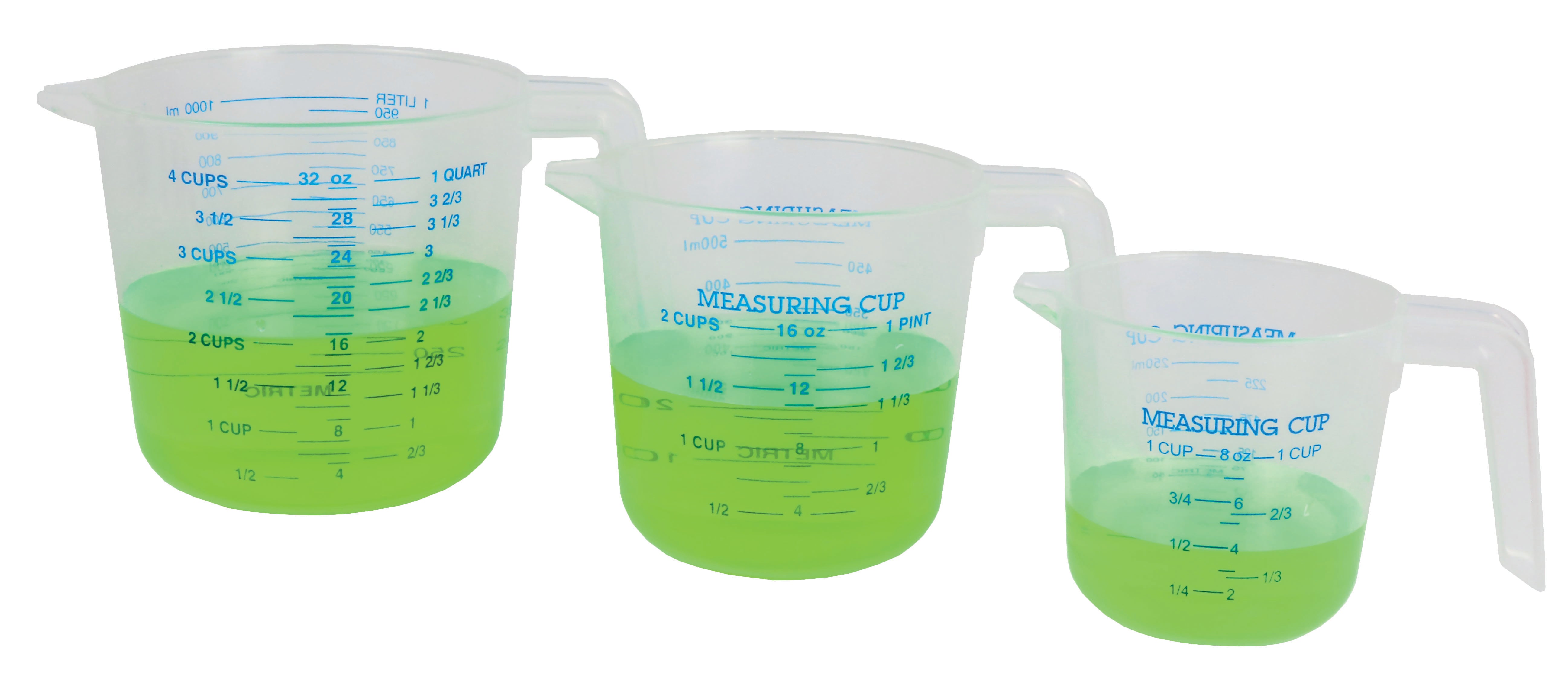 Liquid Measure Cups - Set of 3
