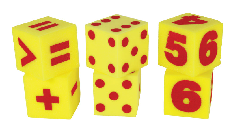5" Giant Soft Foam Dice Number - Set of 2