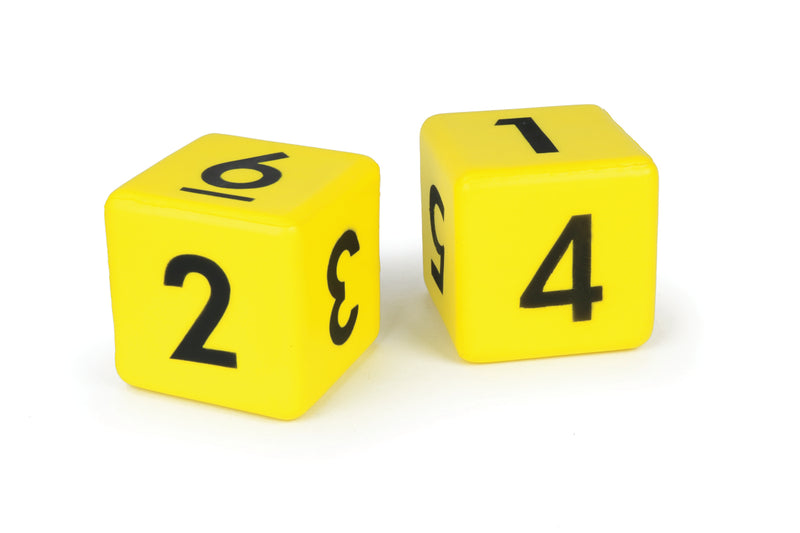 3" Molded Foam Dice Numbers - Set of 2