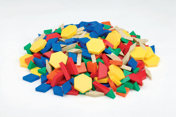 Deluxe 1 cm Plastic Pattern Blocks - Set of 250