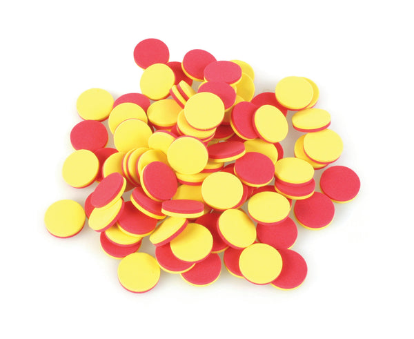 Foam Two-Color Counters -Red Yellow - Pack of 200