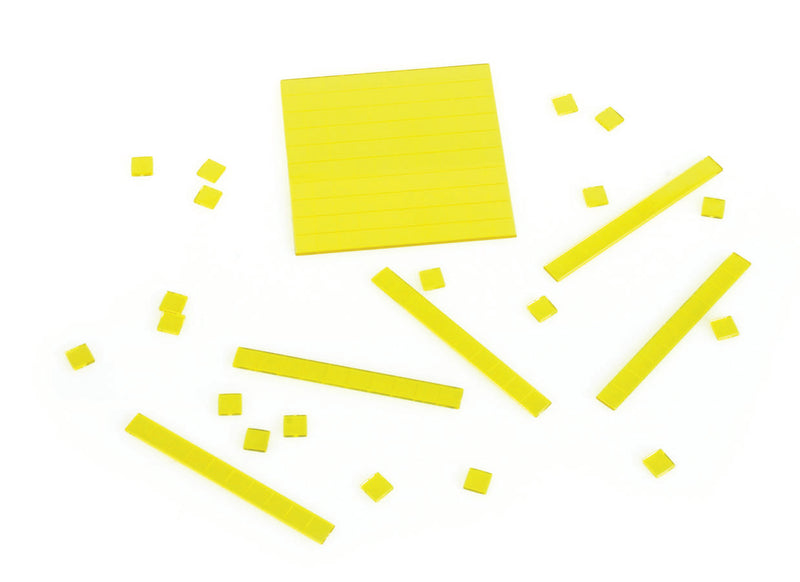Transparent Base Ten - Yellow - Pack of 62