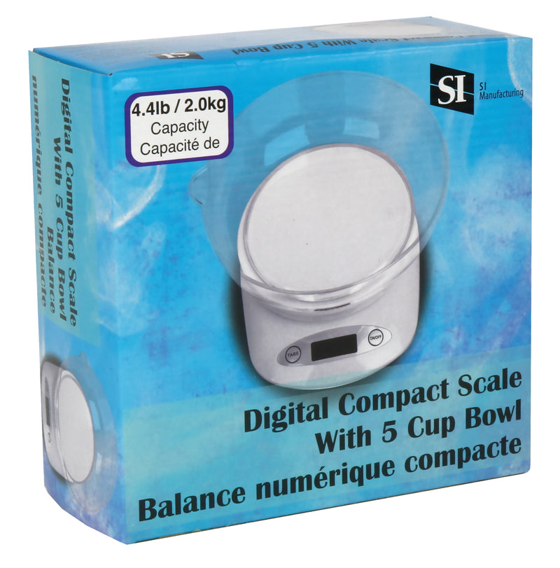 Compact Digital Scale with Bowl - 2 kg