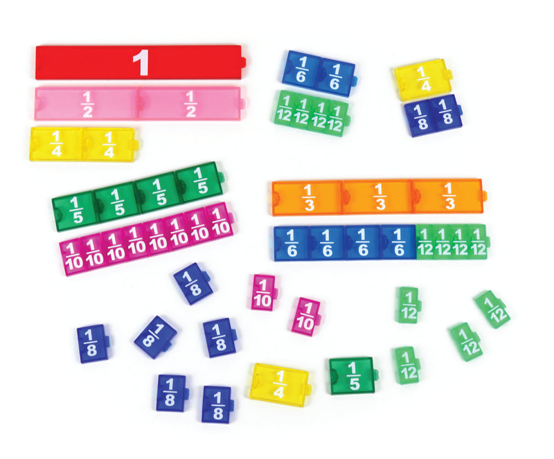 Fraction Tile Chart Transparent Connecting Mini Fraction Tiles